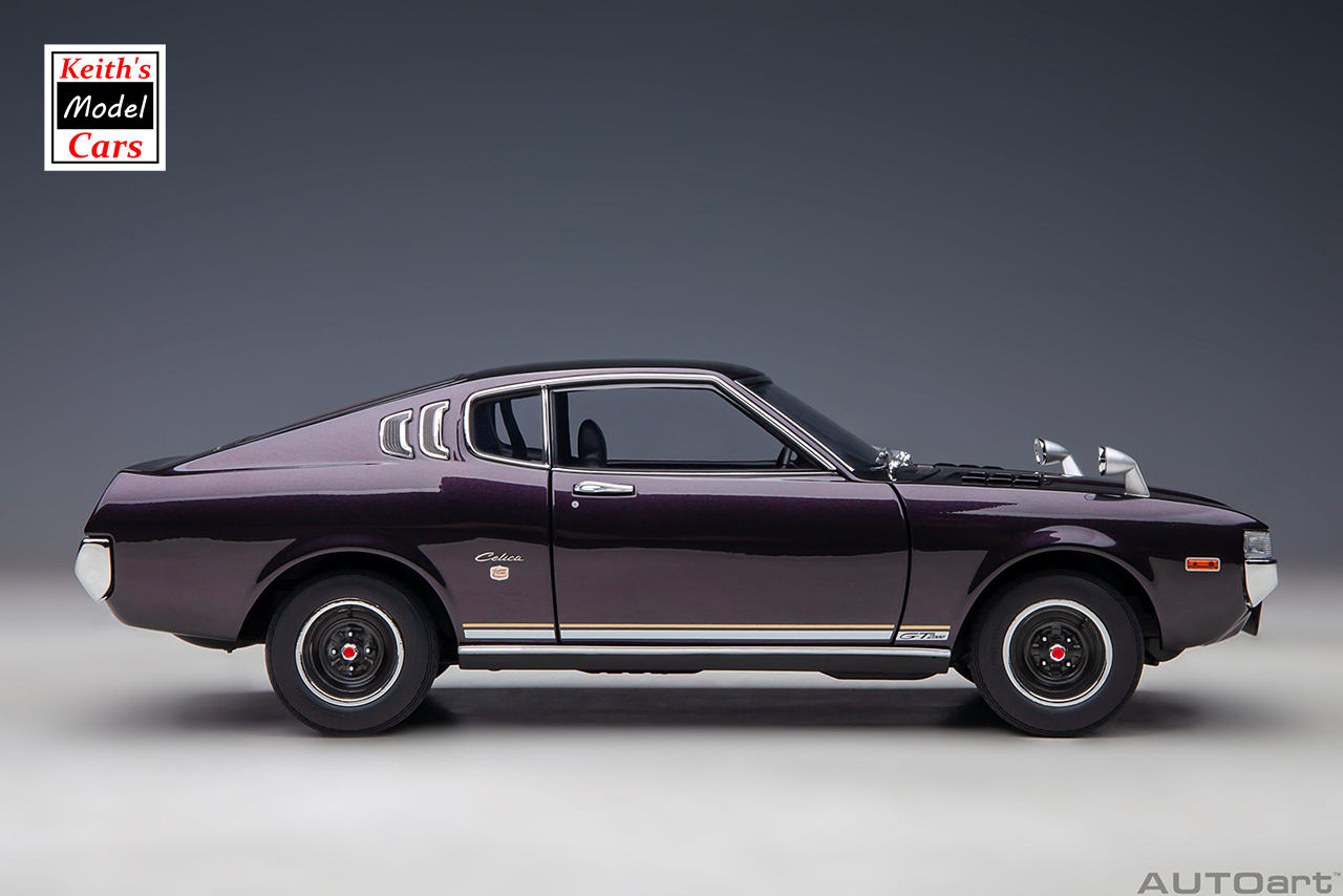 [1/18 Scale] Toyota Celica Liftback 2000GT (RA25) 1973 in Dark Purple Metallic by AUTOart Models