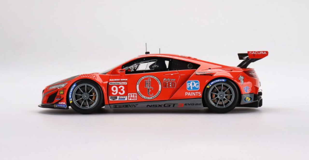TopSpeed Models 1:18 Acura NSX GT3 EVO22 #93 WTR 2022 IMSA Sebring