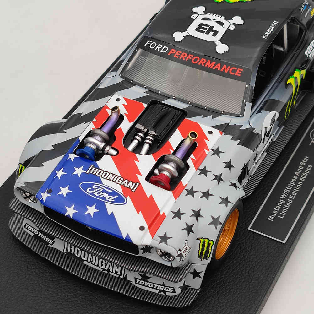 1/18 TopM Ford USA MUSTANG Hoonigan V2 No. 43 Pikes Peak 1965 Ken Block Resin Toys Car Gift