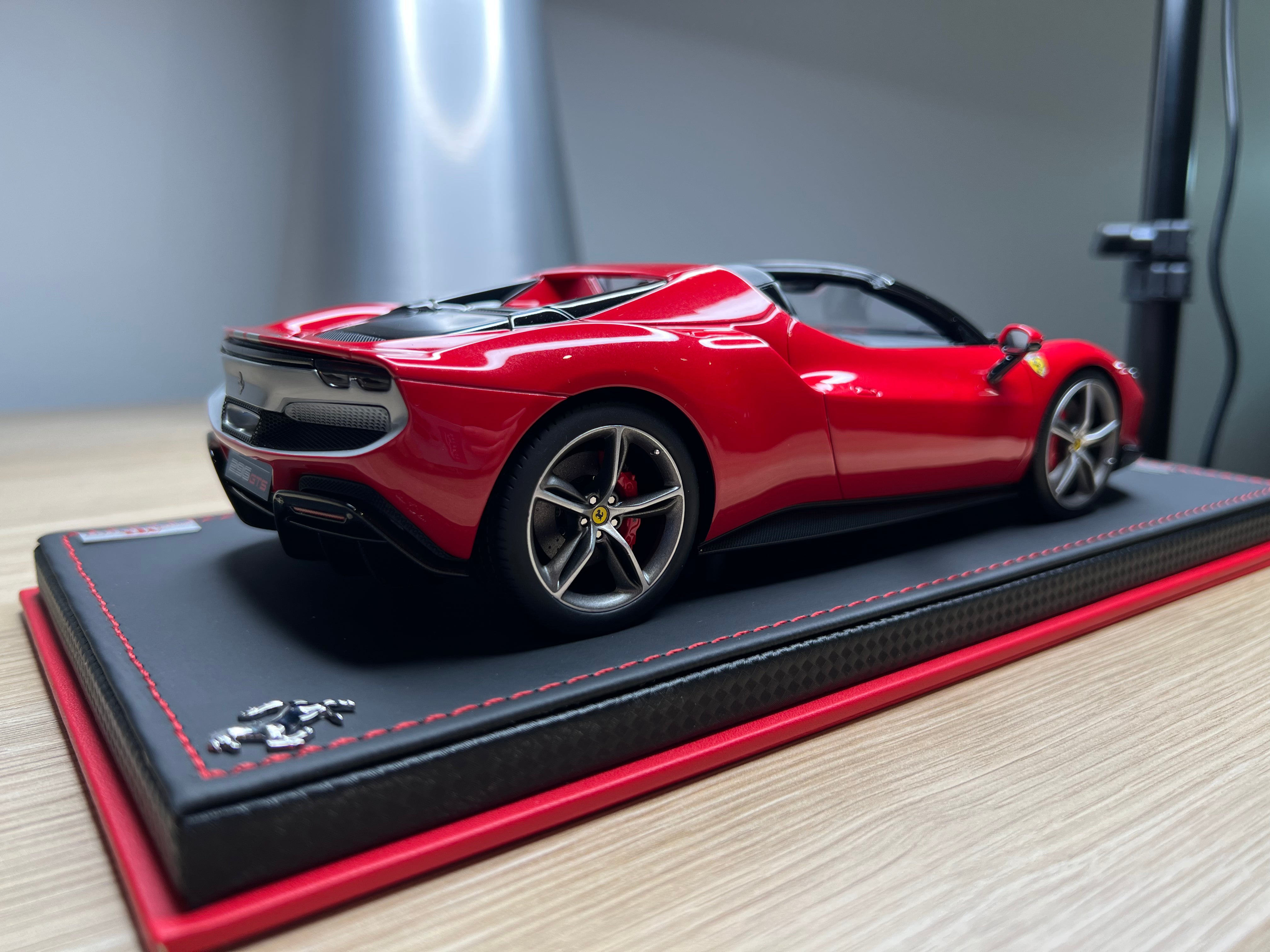 Ferrari 296 GTS - Rosso Imola with Assetto Fiorano in Argento Nurburgring - 1:18