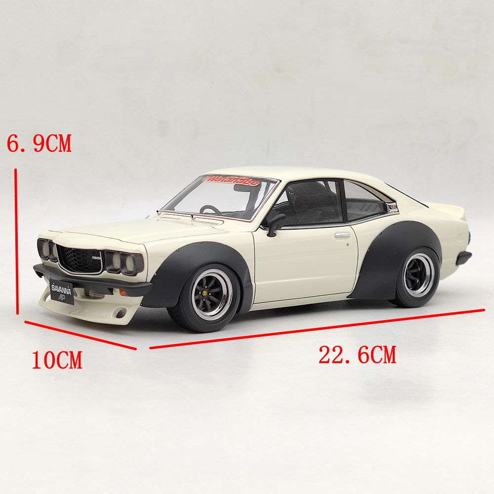 Ignition Model 1/18 Mazda Savanna (S124A) Racing White IG2033 Resin Model Car Toys Gift