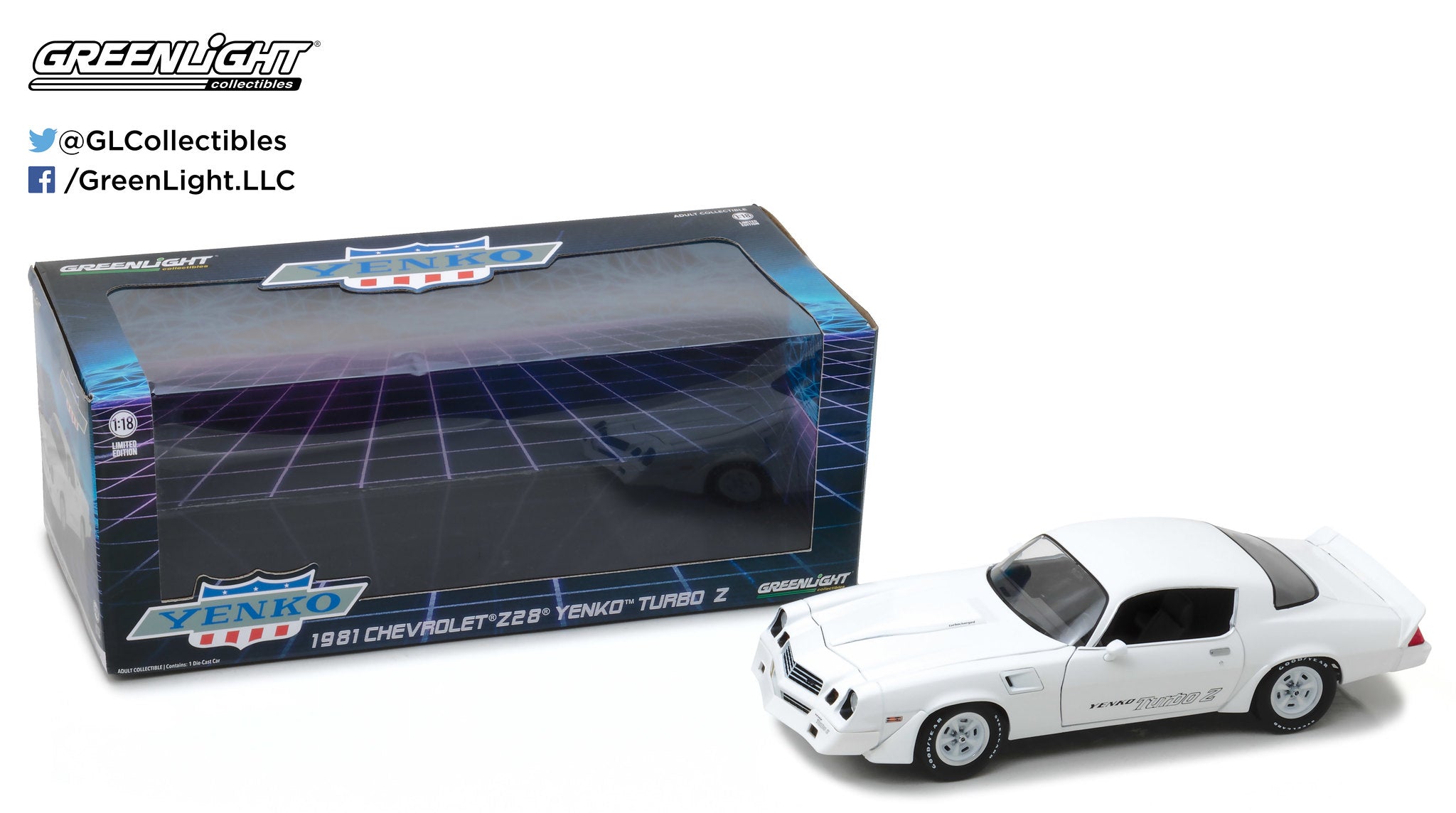 GreenLight 1:18 1981 Chevrolet Z/28 Yenko Turbo Z - White 12998