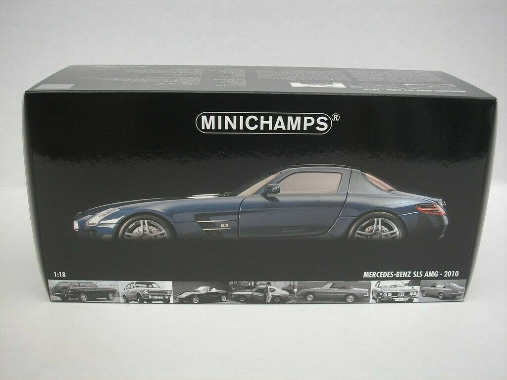 Minichamps 1:18 Mercedes-Benz SLS AMG 2010 Blue Metallic 100039021