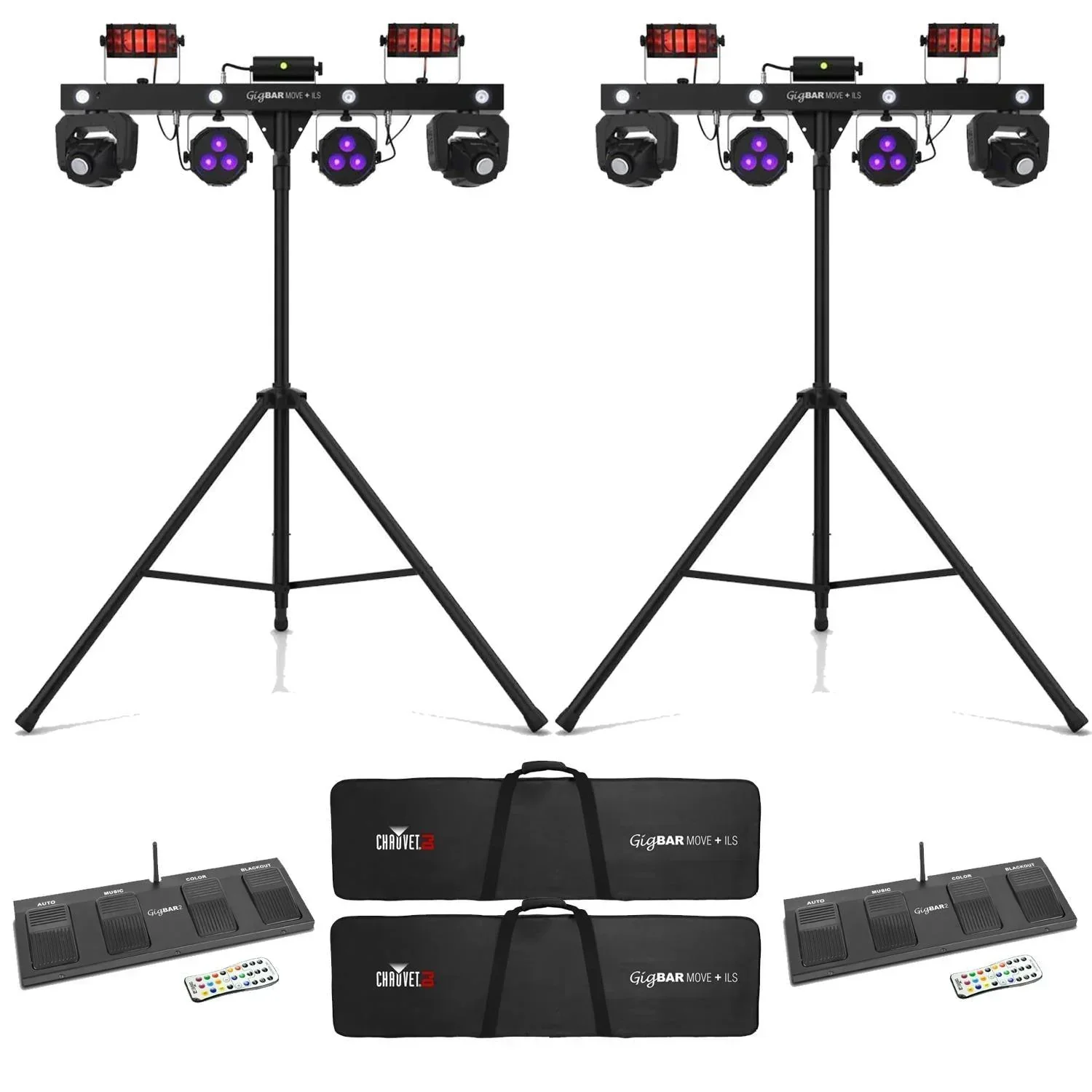 2 x Chauvet DJ GigBar Move Plus ILS 5-in-1 Lighting Sytem