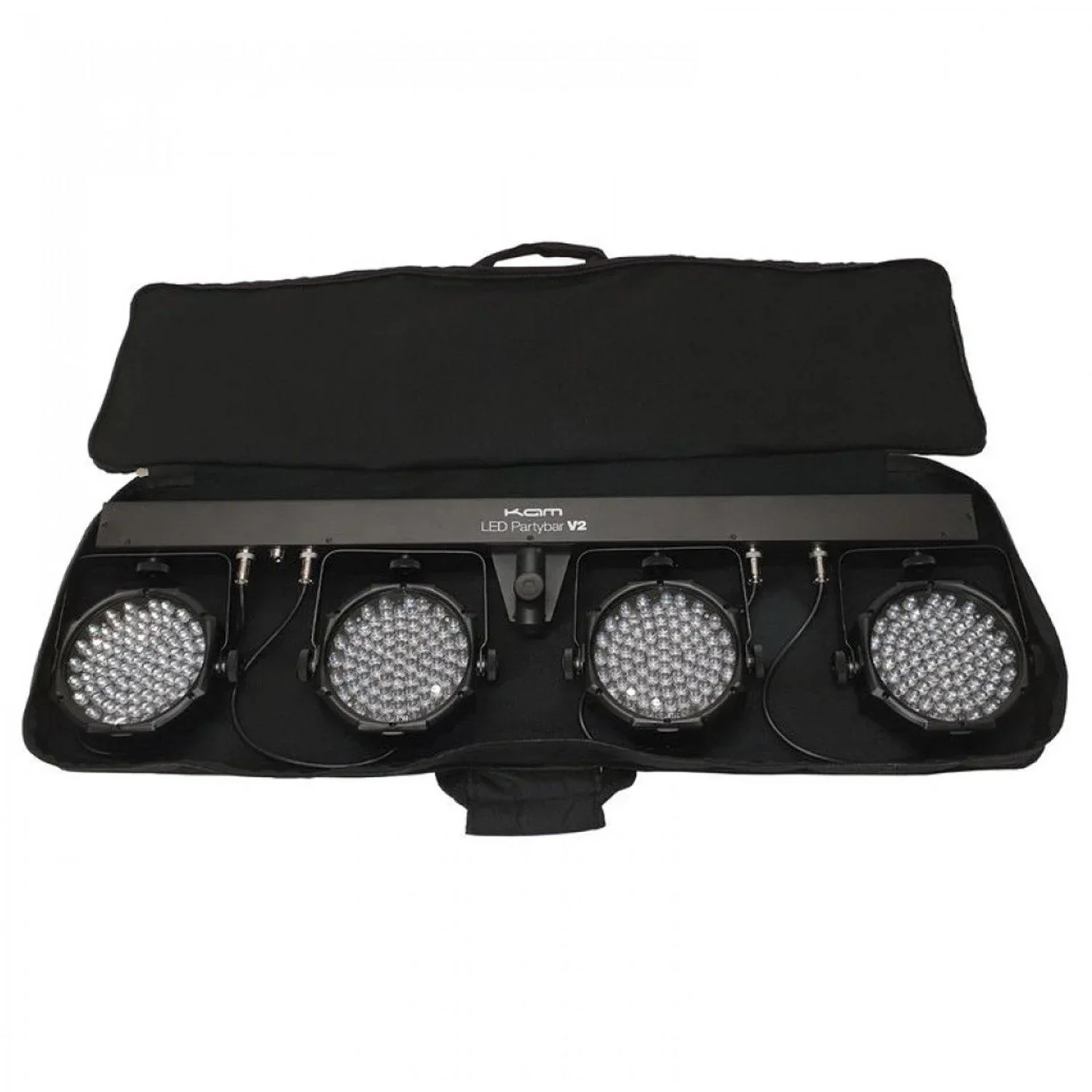 KAM LED PartyBar V2 Portable Lighting DJ Disco Bundle