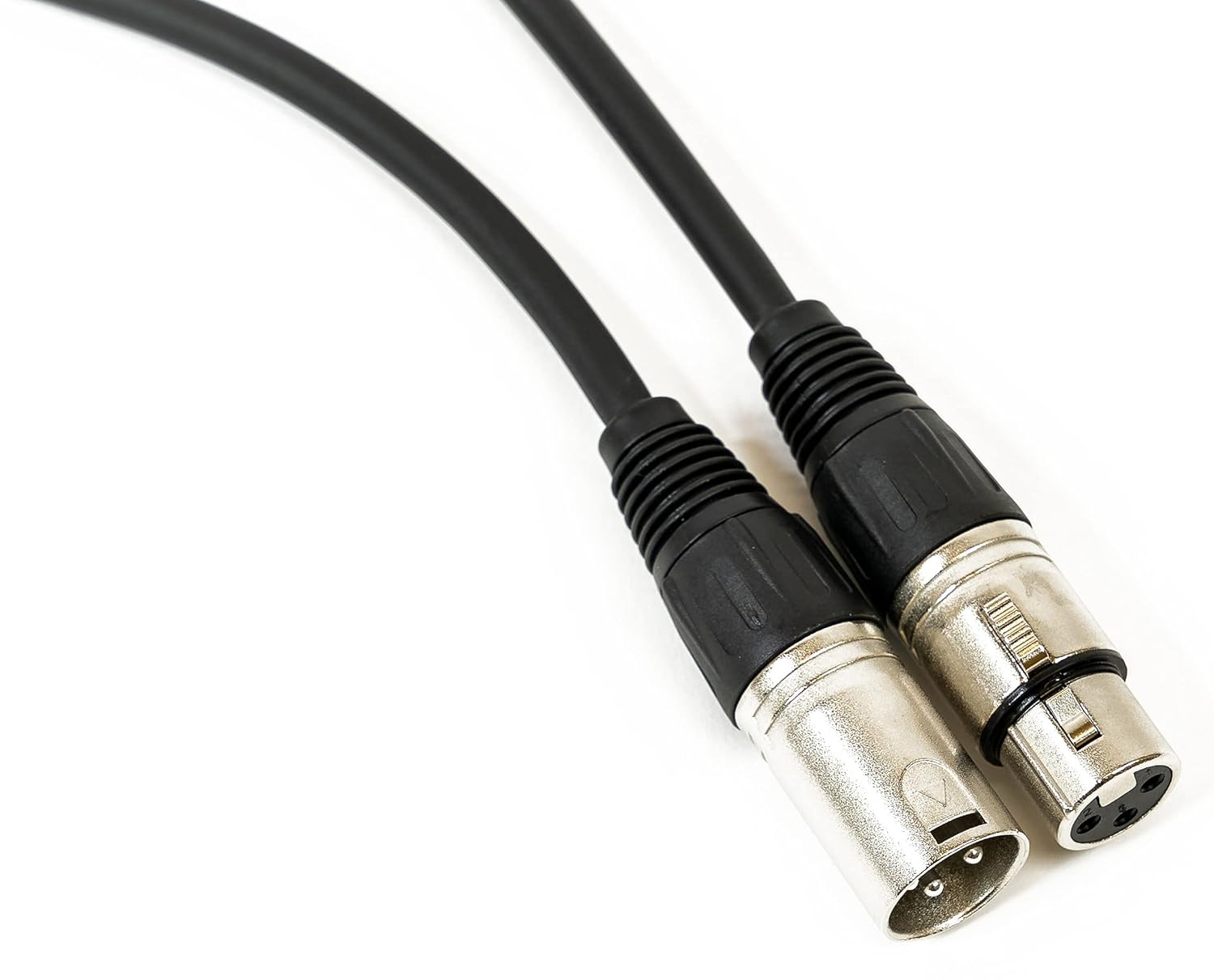 Gearlux DMX Cable, 3 Pin, Male to Female, 25 Feet - 2 Pack