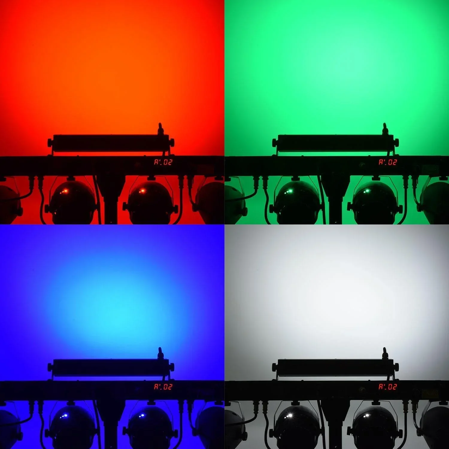 QTX Rechargeable Multi Bar Par Can UV Laser Strobe with Tripod, Remote and Carry Bag