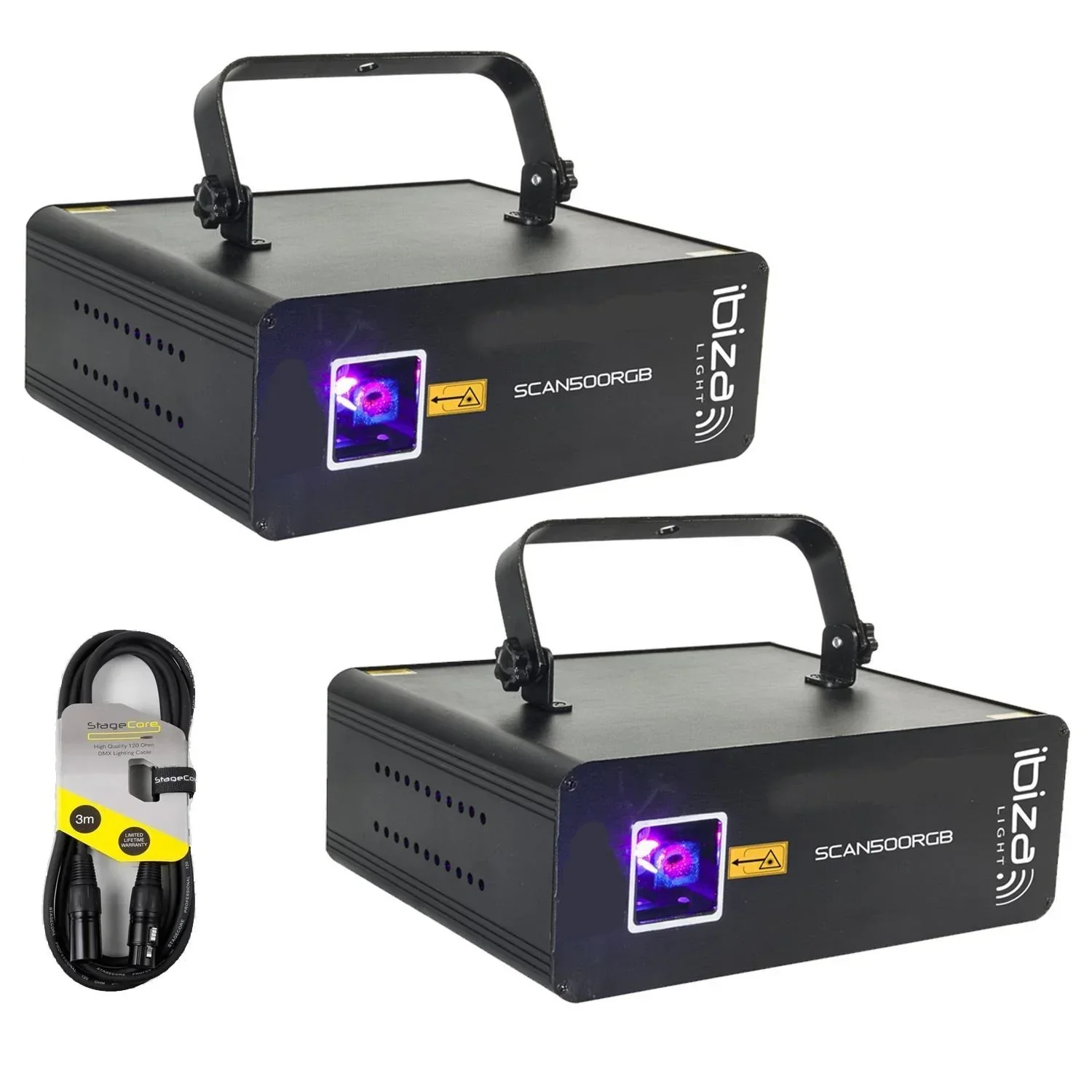 2 x Ibiza Light SCAN500RGB 500mW Laser Light