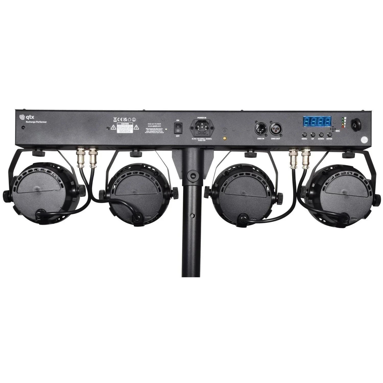 QTX Rechargeable LED Par Bar with Tripod, Remote and Carry Bag