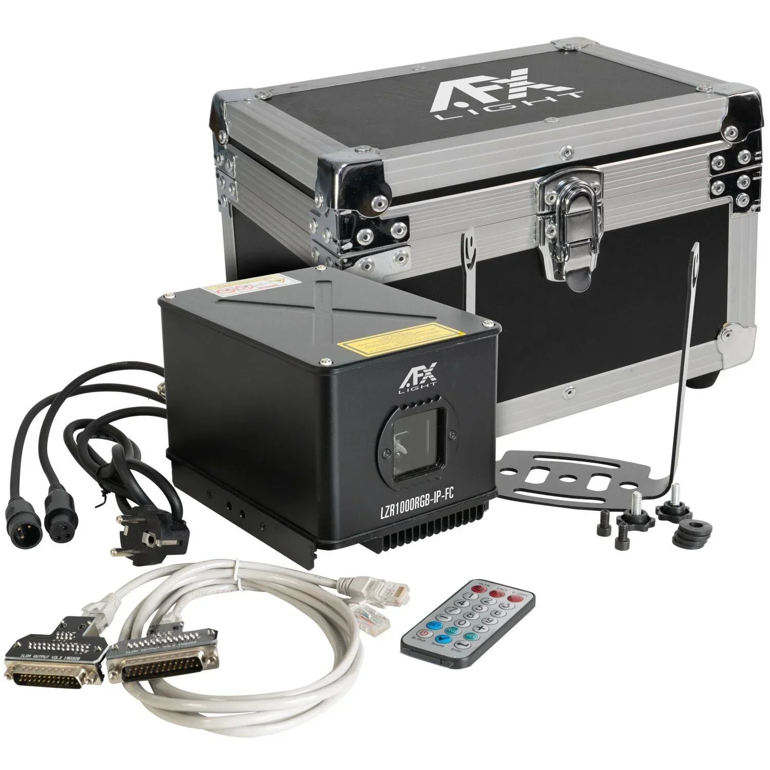AFX LZR1000RGB-IP-FC IP65 1w RGB ILDA/DMX Laser with Flight Case