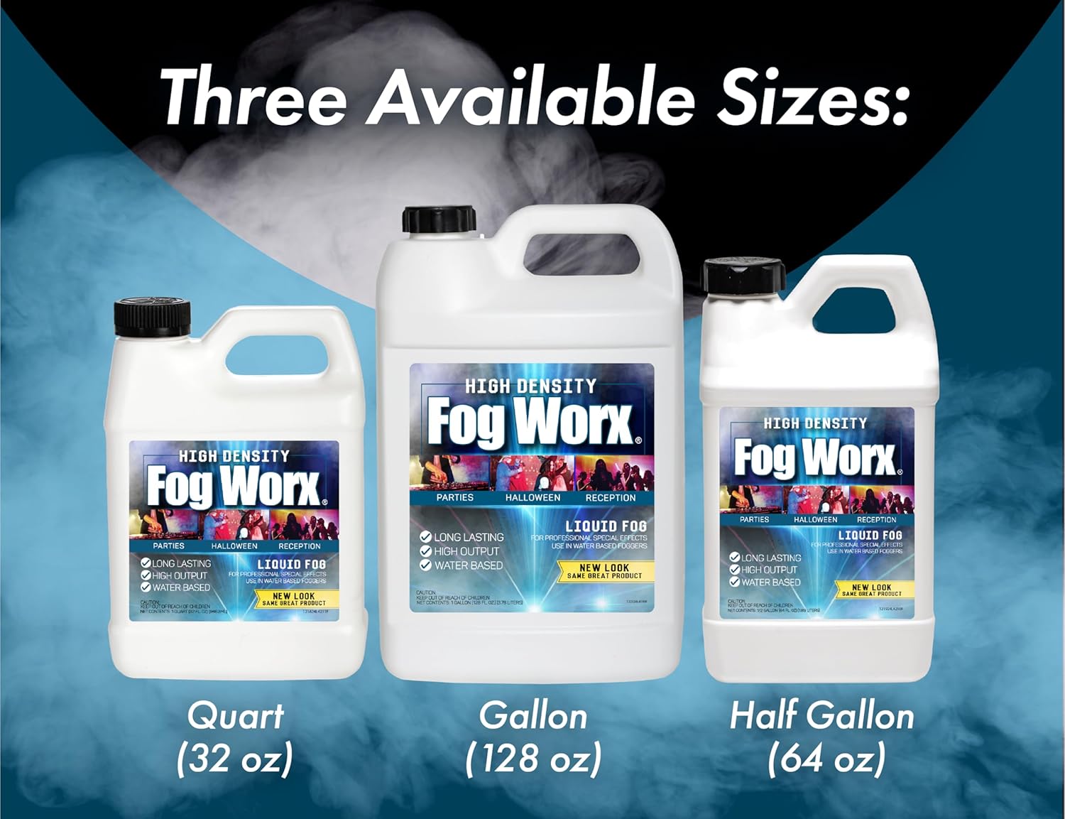FogWorx Extreme High Density Fog Juice - Quart – 32 Fluid Ounces of Long Lasting, High Output, Odorless Water Based Machine Fluid for 400 to 1500 Watt Machines
