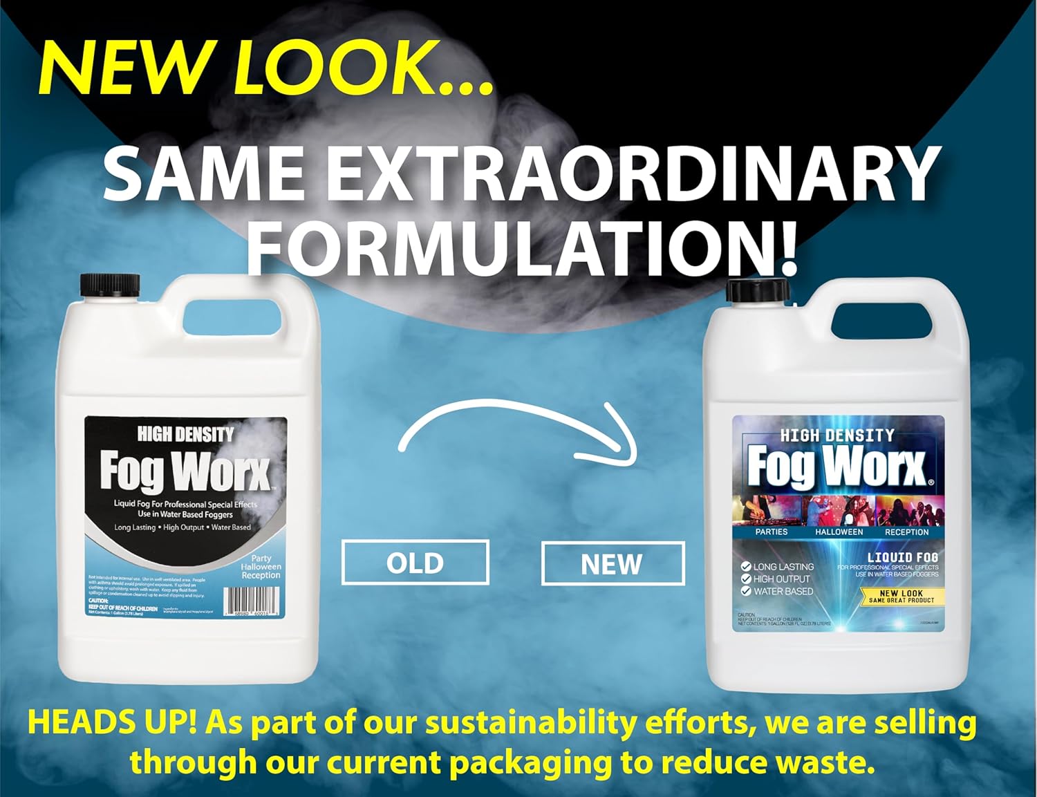 FogWorx Extreme High Density Fog Juice - Quart – 32 Fluid Ounces of Long Lasting, High Output, Odorless Water Based Machine Fluid for 400 to 1500 Watt Machines