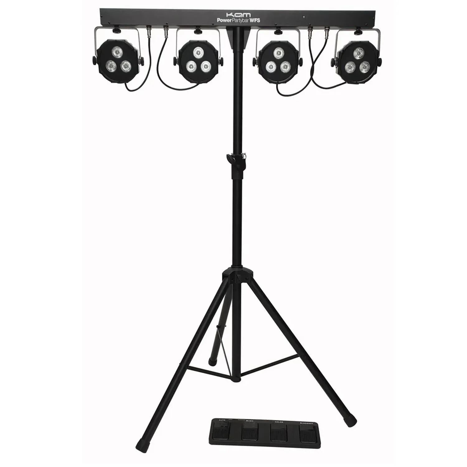 Kam Power Party Bar WFS Lights With Footswitch and Bag