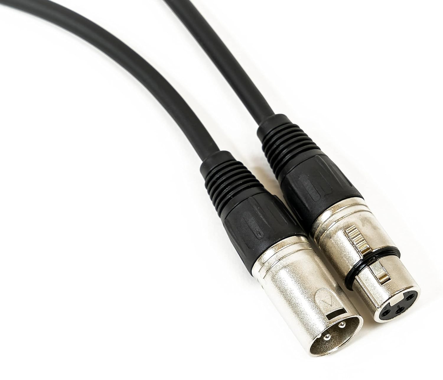 Gearlux DMX Cable, 3 Pin, Male to Female, 25 Feet - 2 Pack