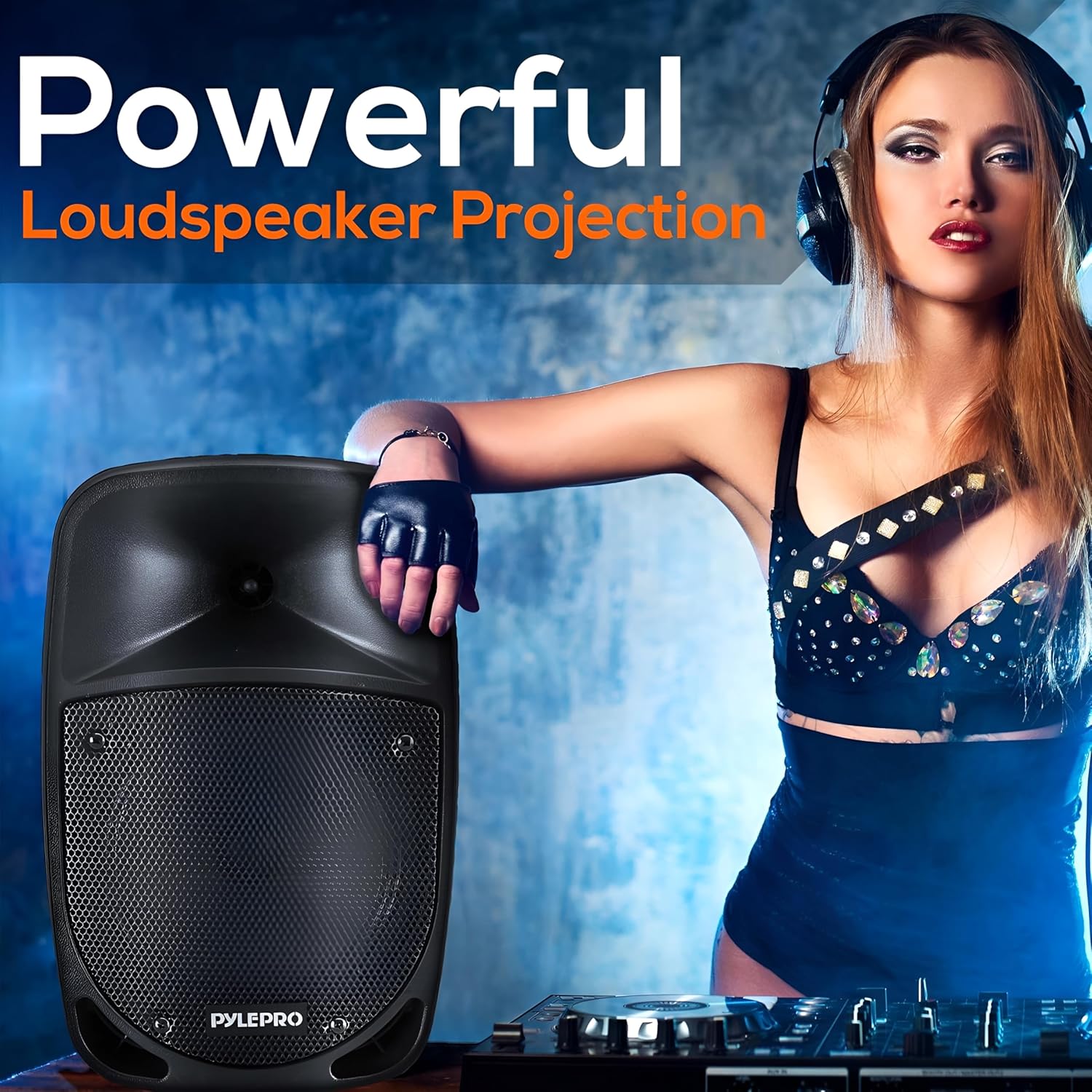 Pyle 1200W Portable Bluetooth PA Speaker - 12’’ Subwoofer, LED Battery Indicator Lights W/Built-In Rechargeable Battery, MP3/USB/SD Card Reader, and UHF Wireless Microphone - Pyle PSBT125A,Black