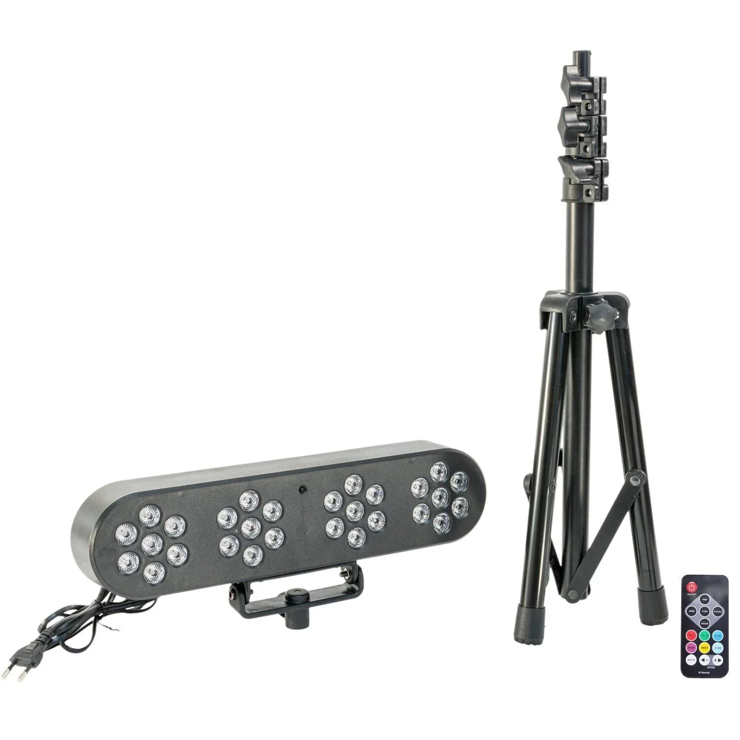 PLS FUNLED 4 Par Cans Party Bar with Stand and Remote