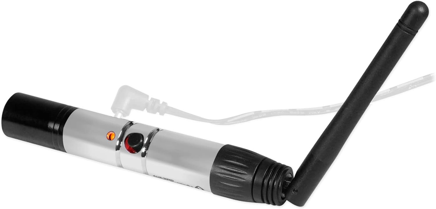 Rockville DMX-WTR 2.4GHz Wireless DMX Lighting Transmitter, 1968 Ft Range, 7 Group Control, 25 Receivers, GFSK Modulation, for DJs, Stage, and Event Lighting