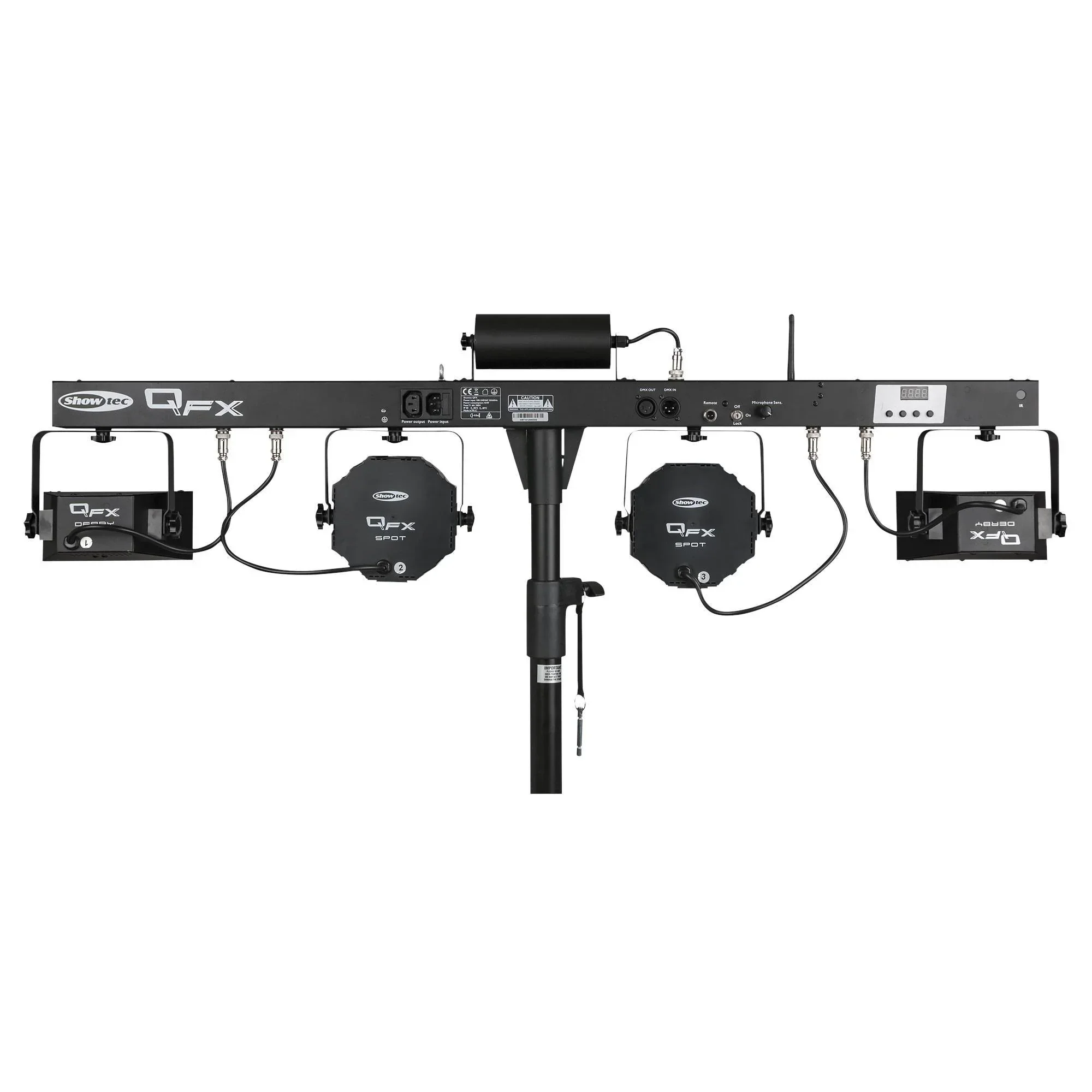 Showtec QFX Multi FX Compact Light Set With Stand, Carry Bag and Footswitch