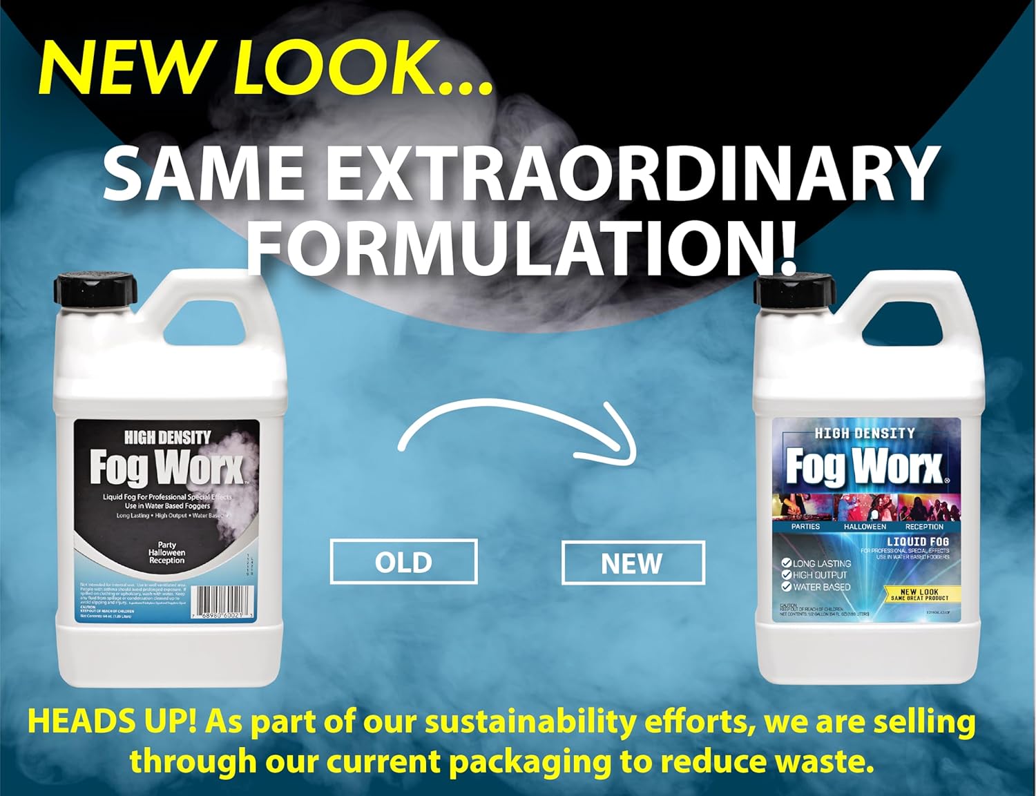 FogWorx Extreme High Density Fog Juice - Quart – 32 Fluid Ounces of Long Lasting, High Output, Odorless Water Based Machine Fluid for 400 to 1500 Watt Machines