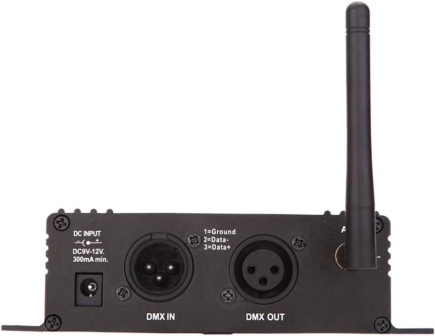 Lixada DMX 512 Controller 2.4G Wireless Transmitter Receiver LCD Display Power Adjustable Repeater Lighting Dimmer Controller for Disco DJ Party Light
