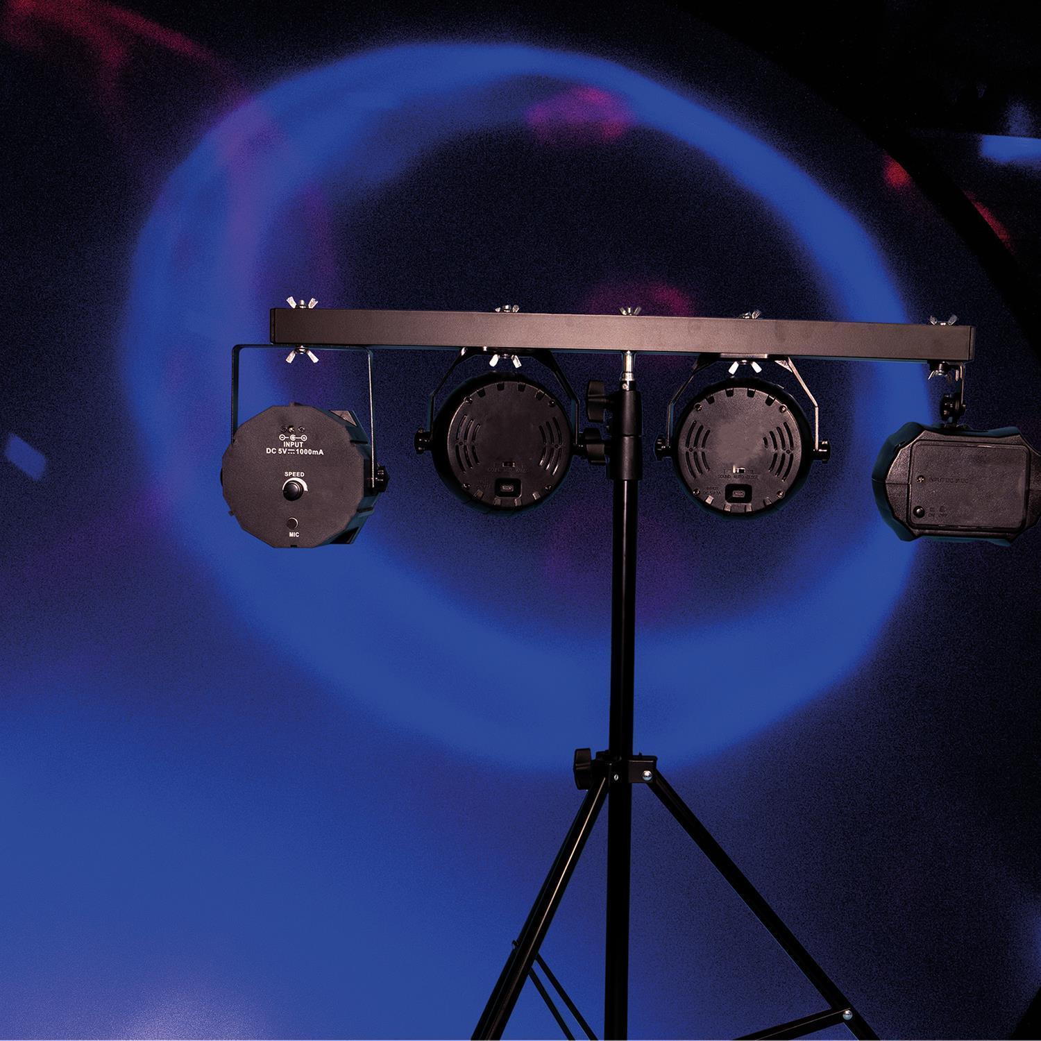 FXLAB Mobile DJ Lighting Kit with 4 LED Lighting Effects
