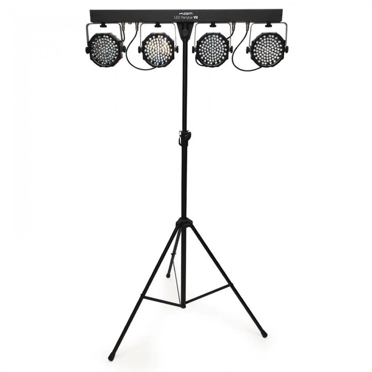 KAM LED PartyBar V2 Portable Lighting DJ Disco Bundle