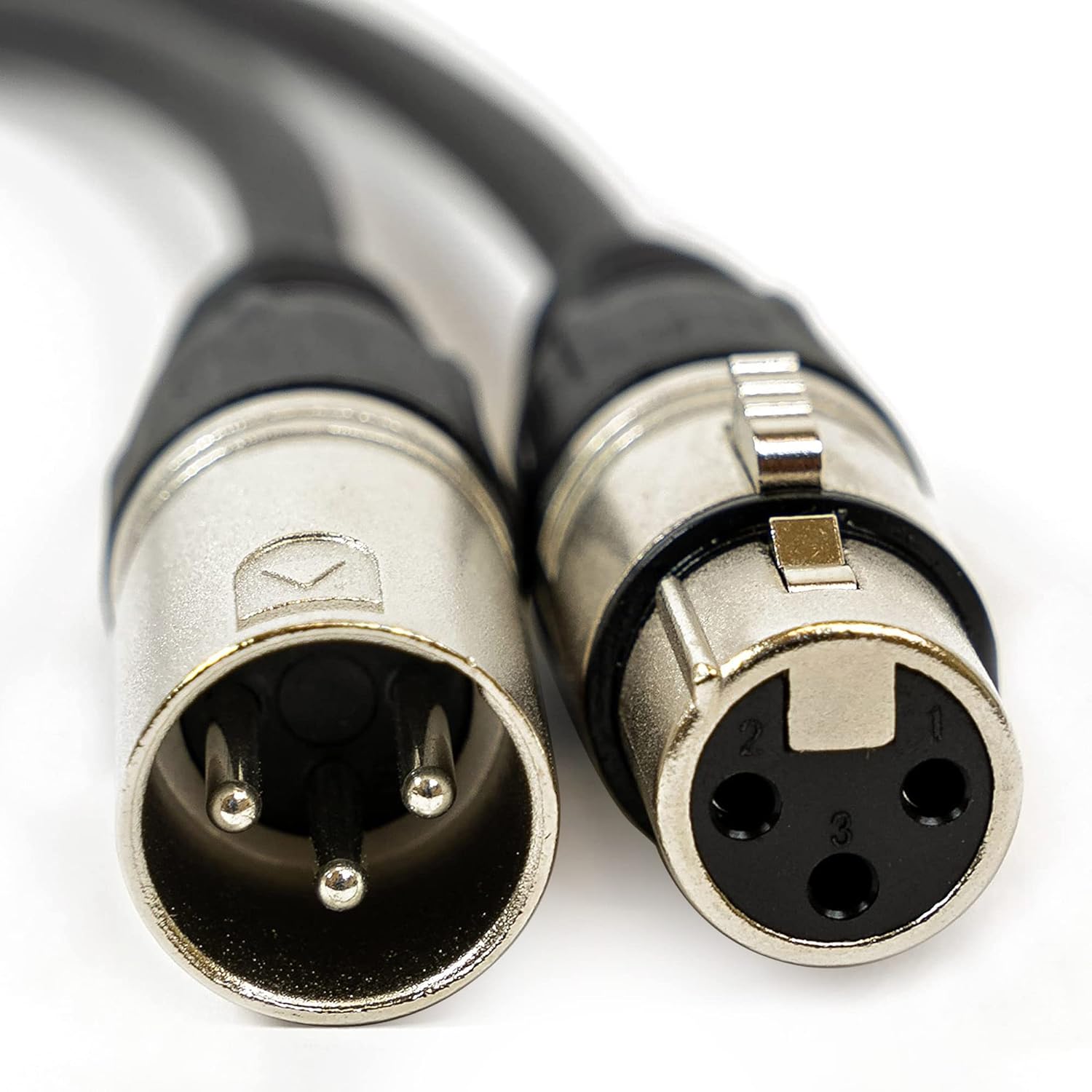 Gearlux DMX Cable, 3 Pin, Male to Female, 25 Feet - 2 Pack