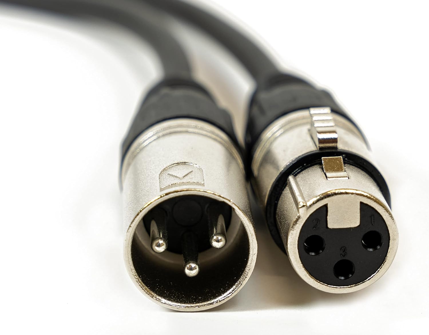 Gearlux DMX Cable, 3 Pin, Male to Female, 25 Feet - 2 Pack