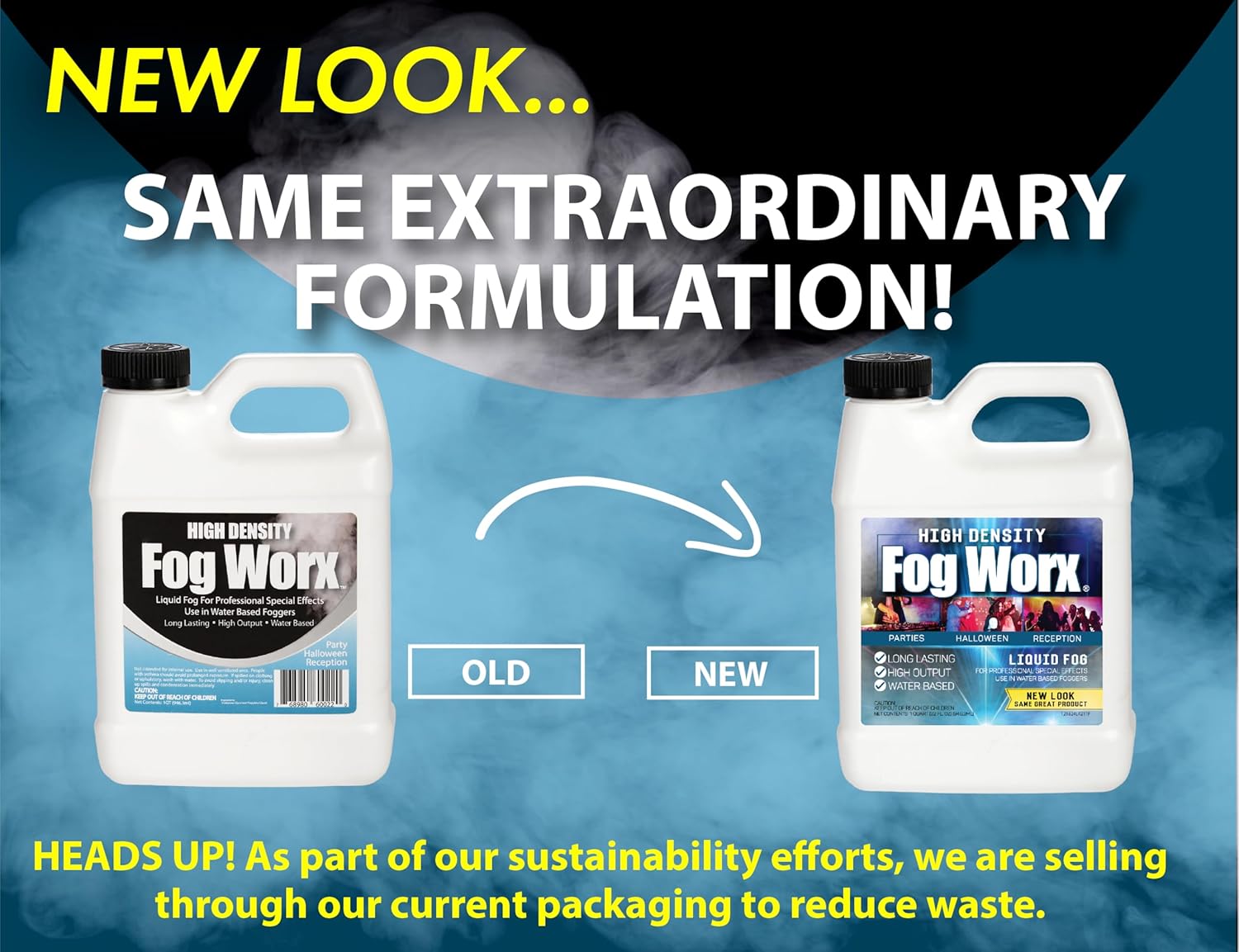 FogWorx Extreme High Density Fog Juice - Quart – 32 Fluid Ounces of Long Lasting, High Output, Odorless Water Based Machine Fluid for 400 to 1500 Watt Machines