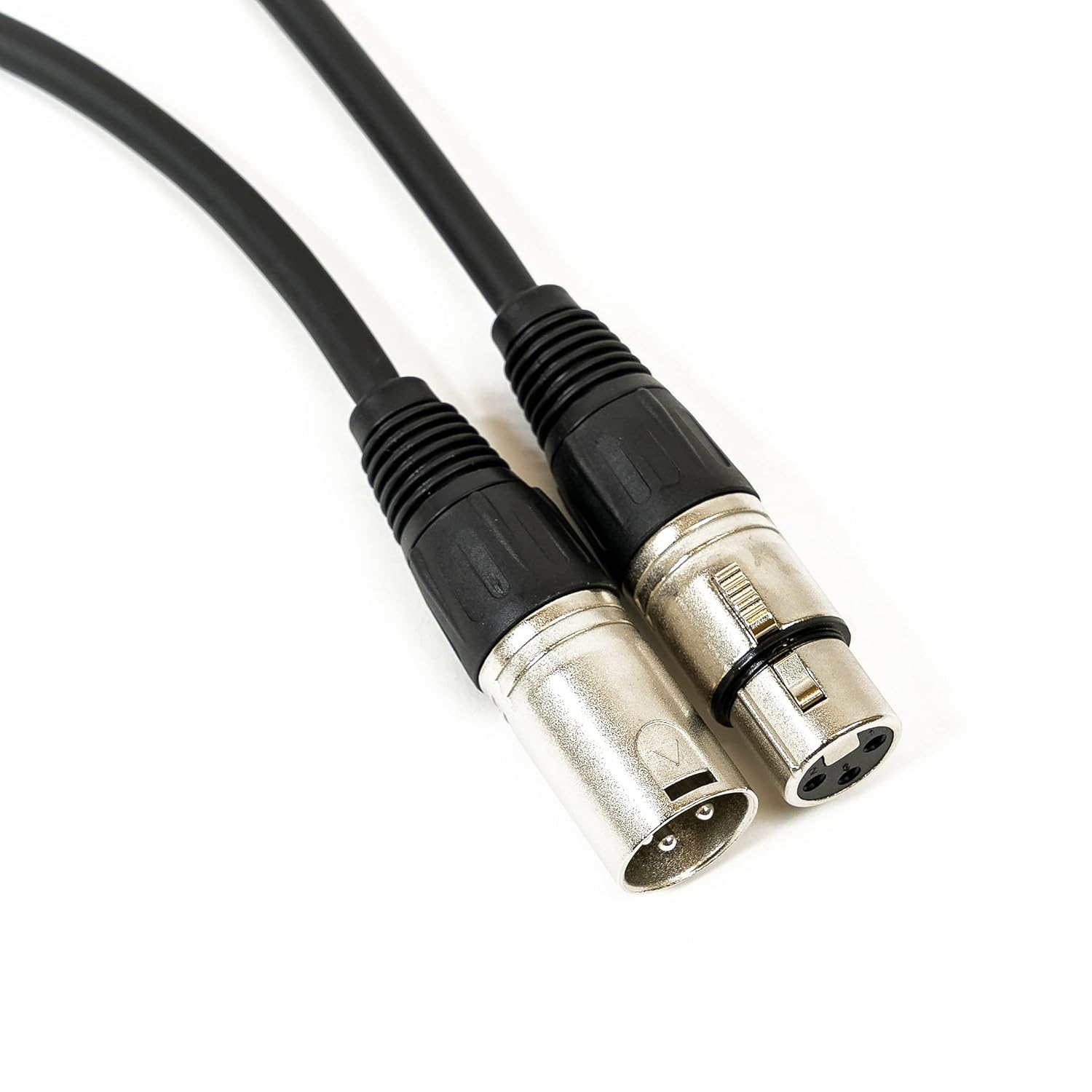 Gearlux DMX Cable, 3 Pin, Male to Female, 25 Feet - 2 Pack