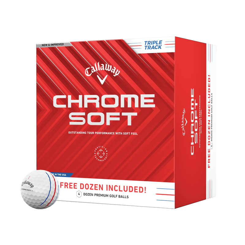Chrome Soft Triple Track 4 Dozen Golf Balls(4 Dozen Total 48)