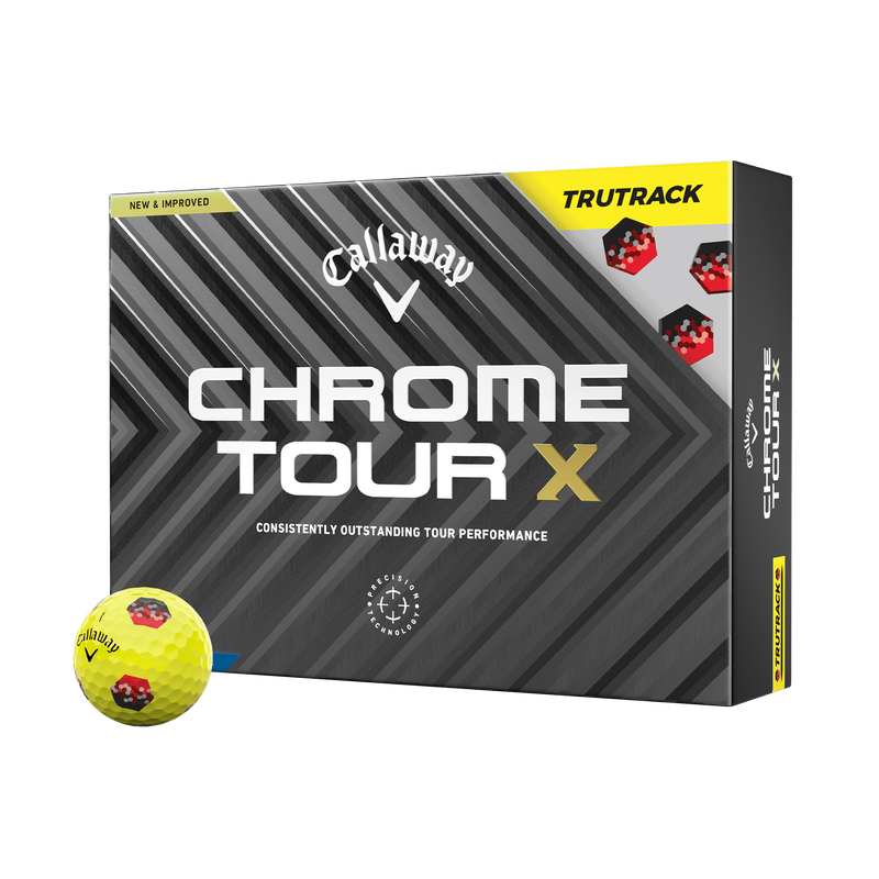 Chrome Tour X TruTrack Yellow Golf Balls(4 Dozen Total 48)