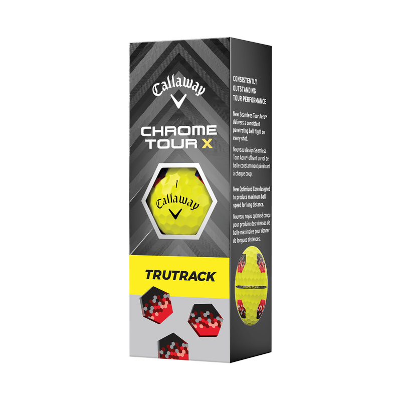 Chrome Tour X TruTrack Yellow Golf Balls(4 Dozen Total 48)
