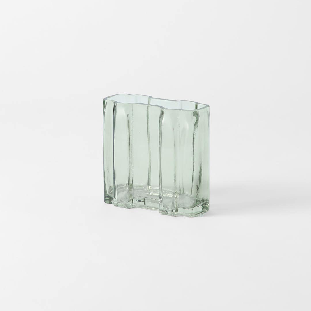 Ruby Chunky Rib Rectangle Vase - Small