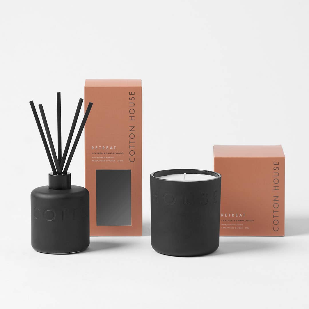 Retreat 250ml Diffuser - Leather And Sandalwood
