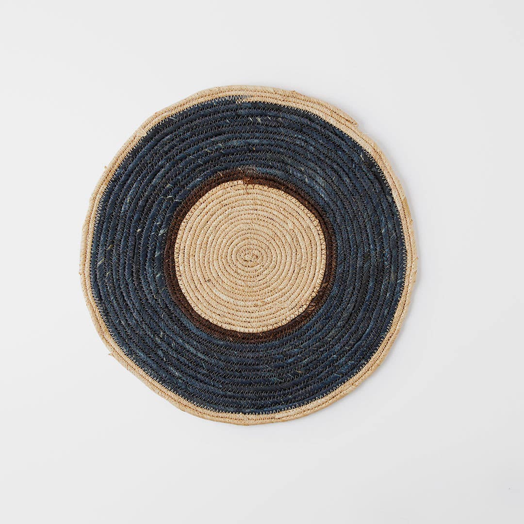 Nyla Placemat - Brown/Navy