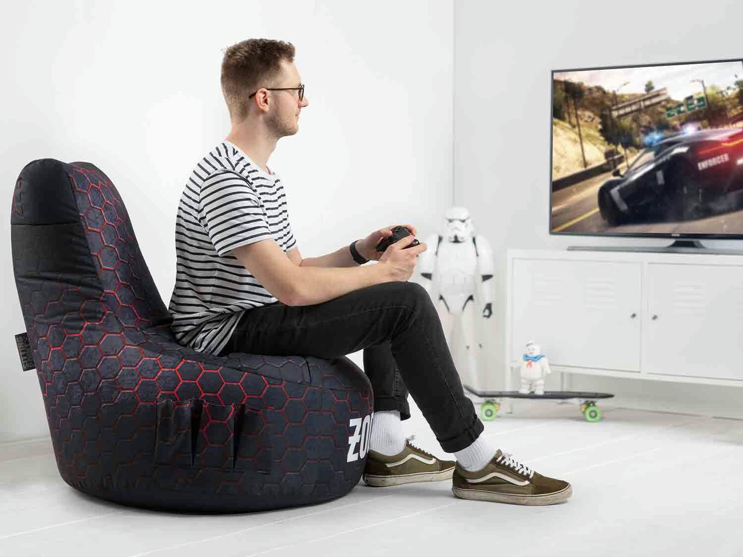 Sitting point Puff gamer con dibujos