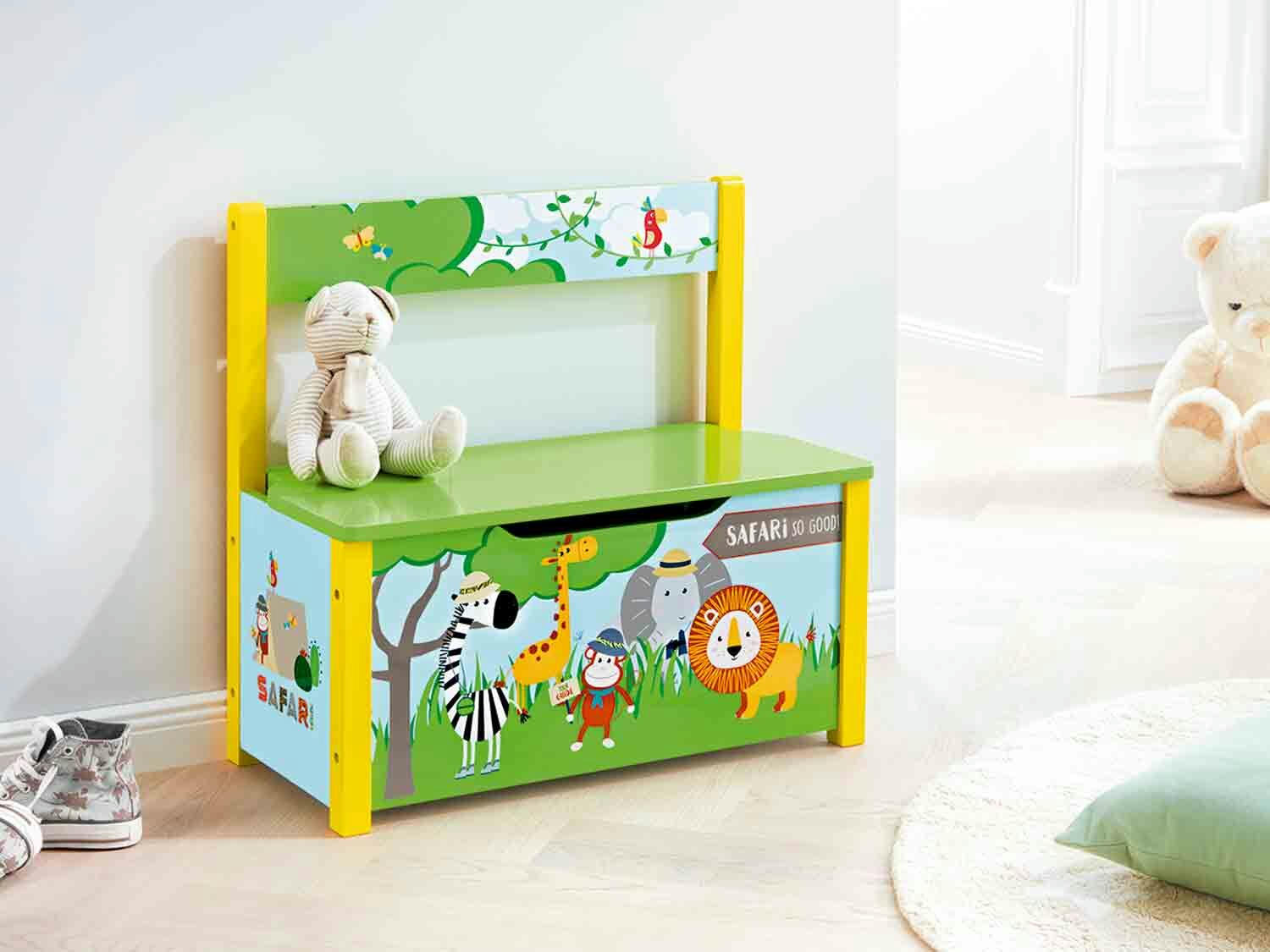 Banco con almacenaje infantil