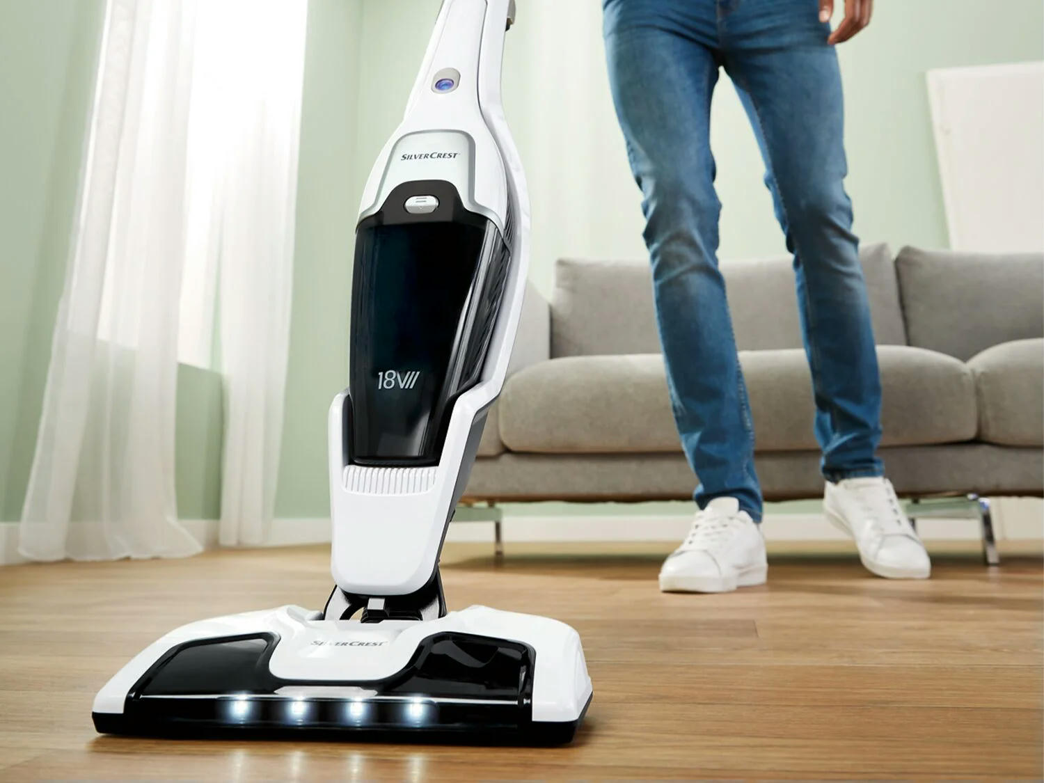 Aspirador recargable 2 en 1 18 V