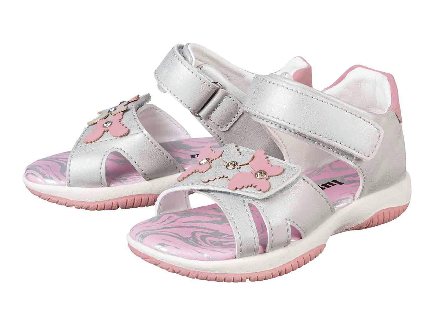 Sandalias plateadas infantiles