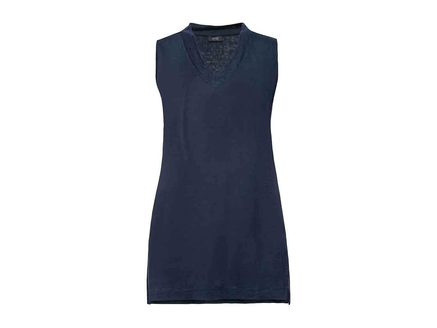 Camiseta de lino larga para mujer