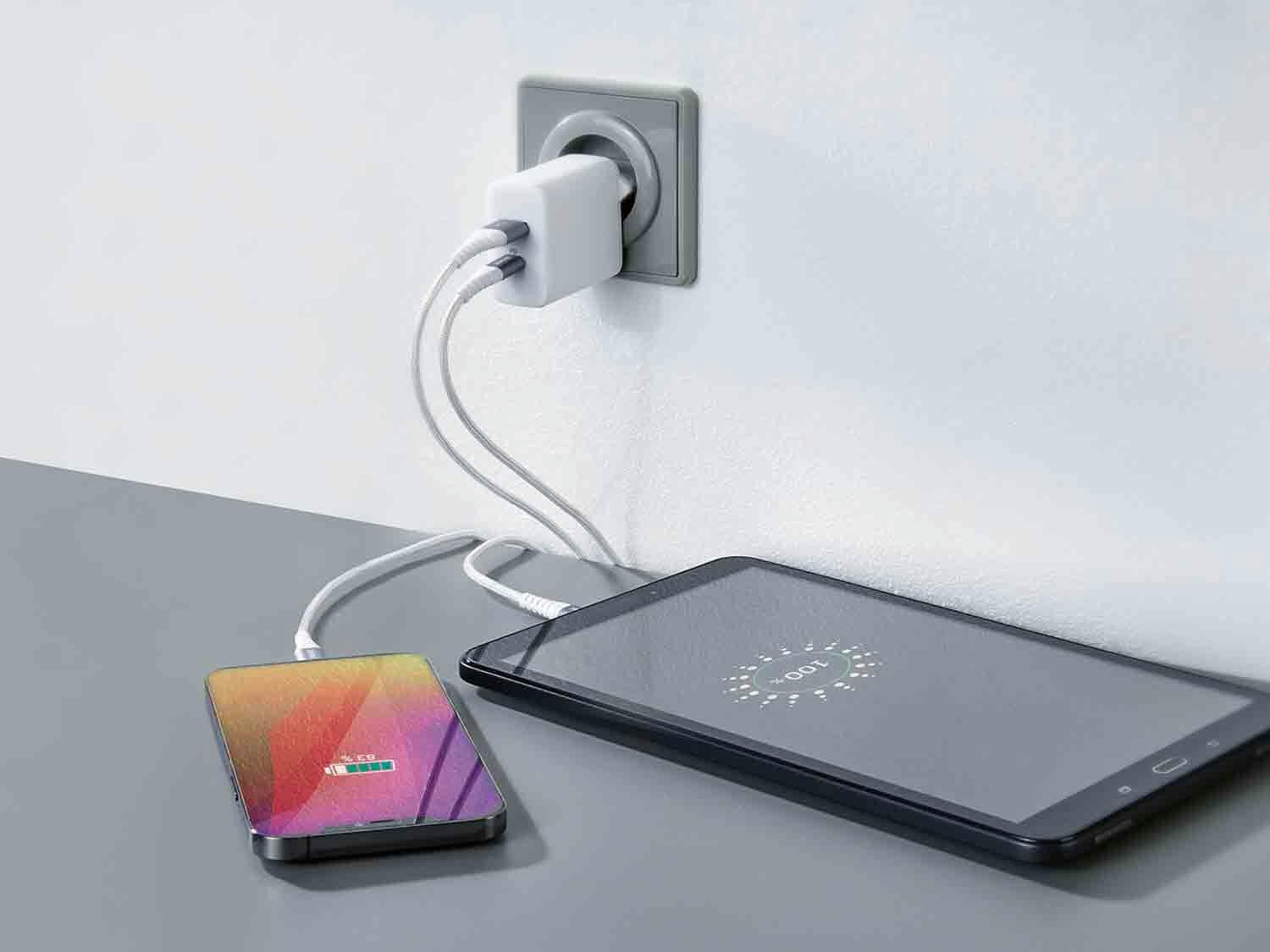Cargador de pared Dual PD