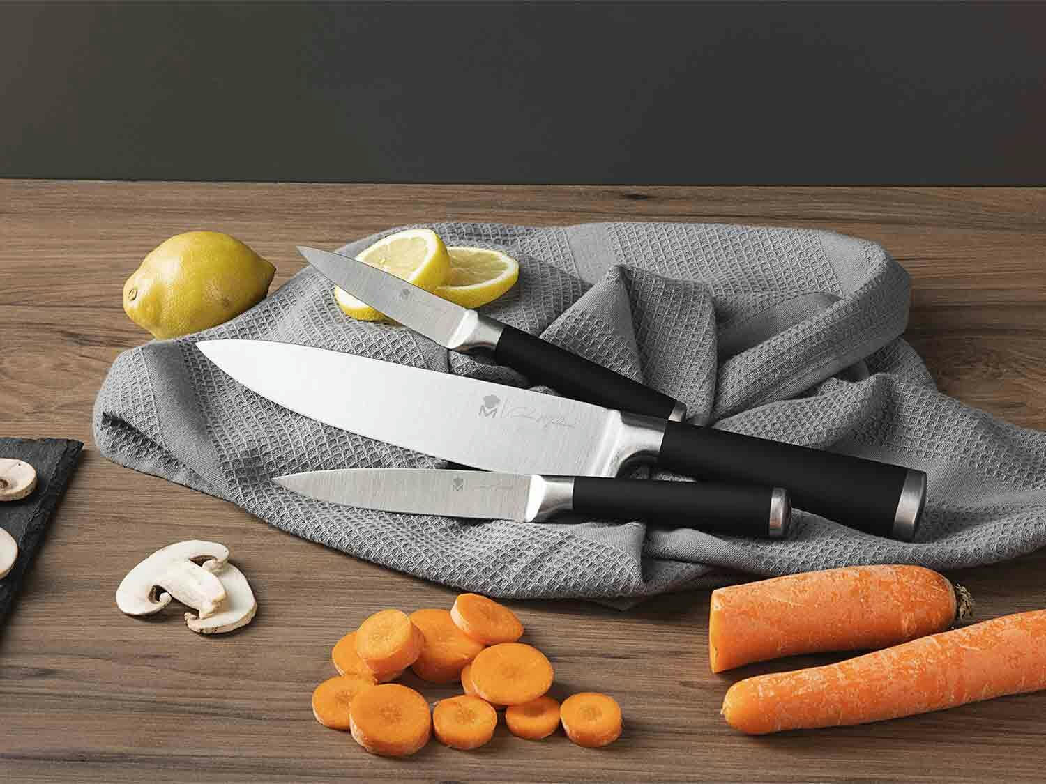 Masterpro ® Set de 3 cuchillos de acero inoxidable