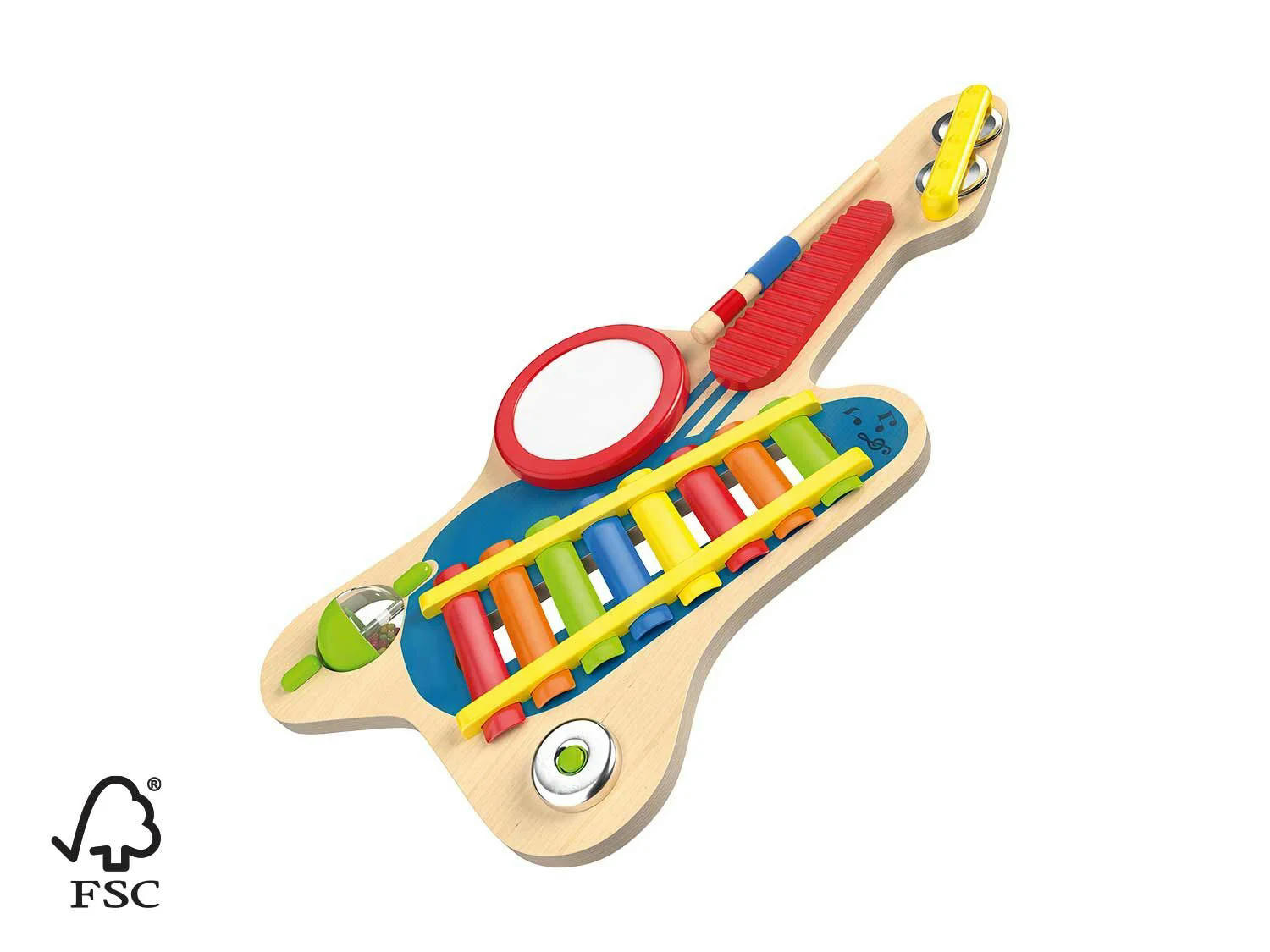 Guitarra 6 en 1 de madera