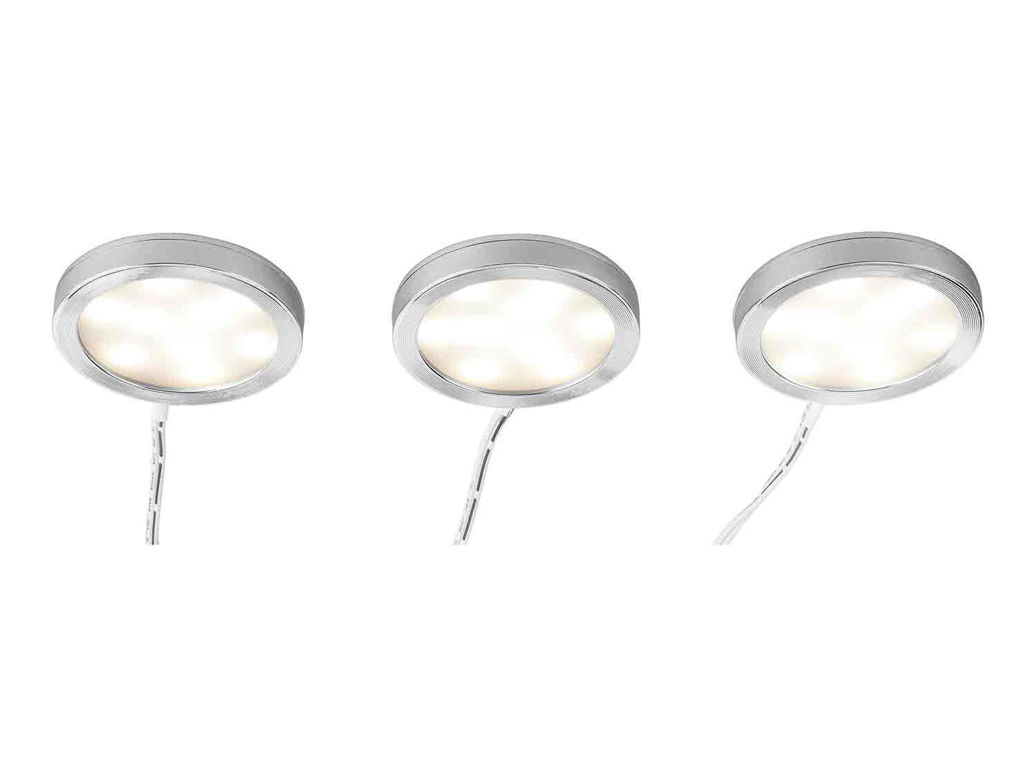LEDs circulares de bajo mueble pack 3