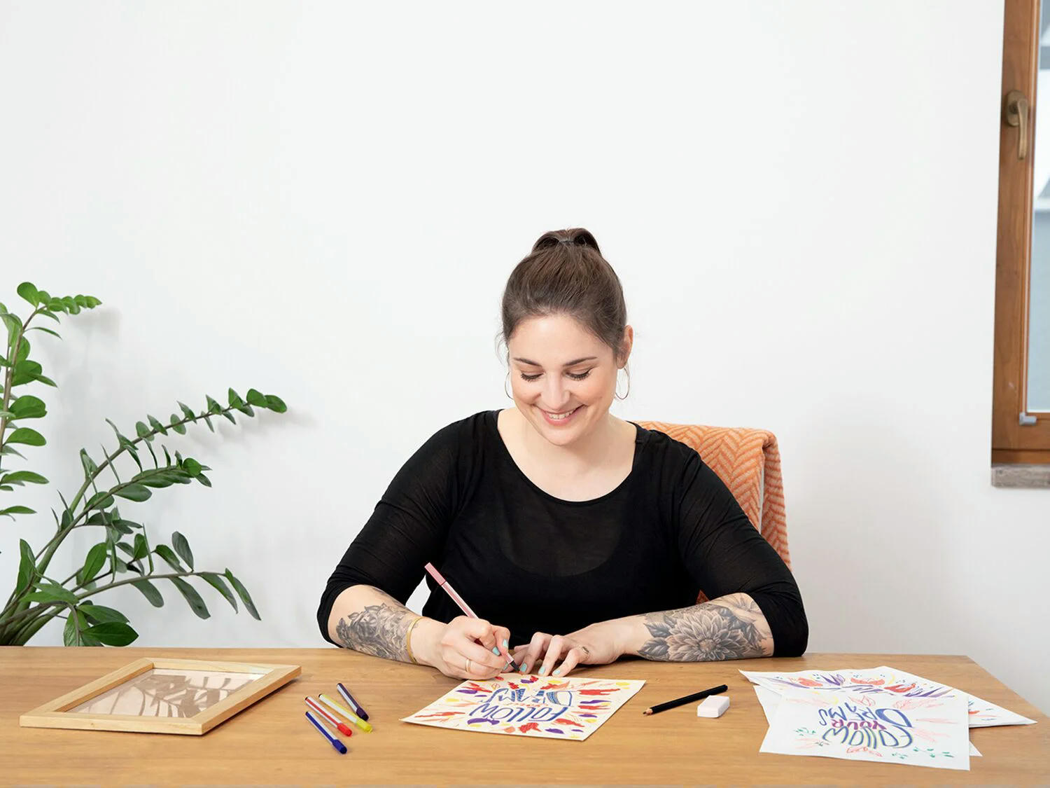 Set de tipografía a mano