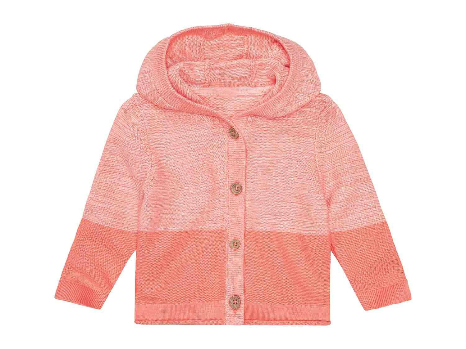 Chaqueta de punto para bebé con capucha