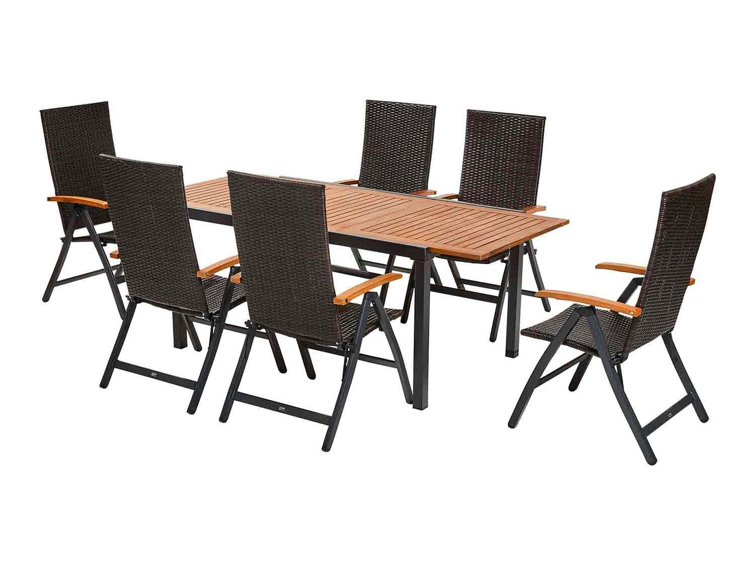 Mesa de jardín extensible