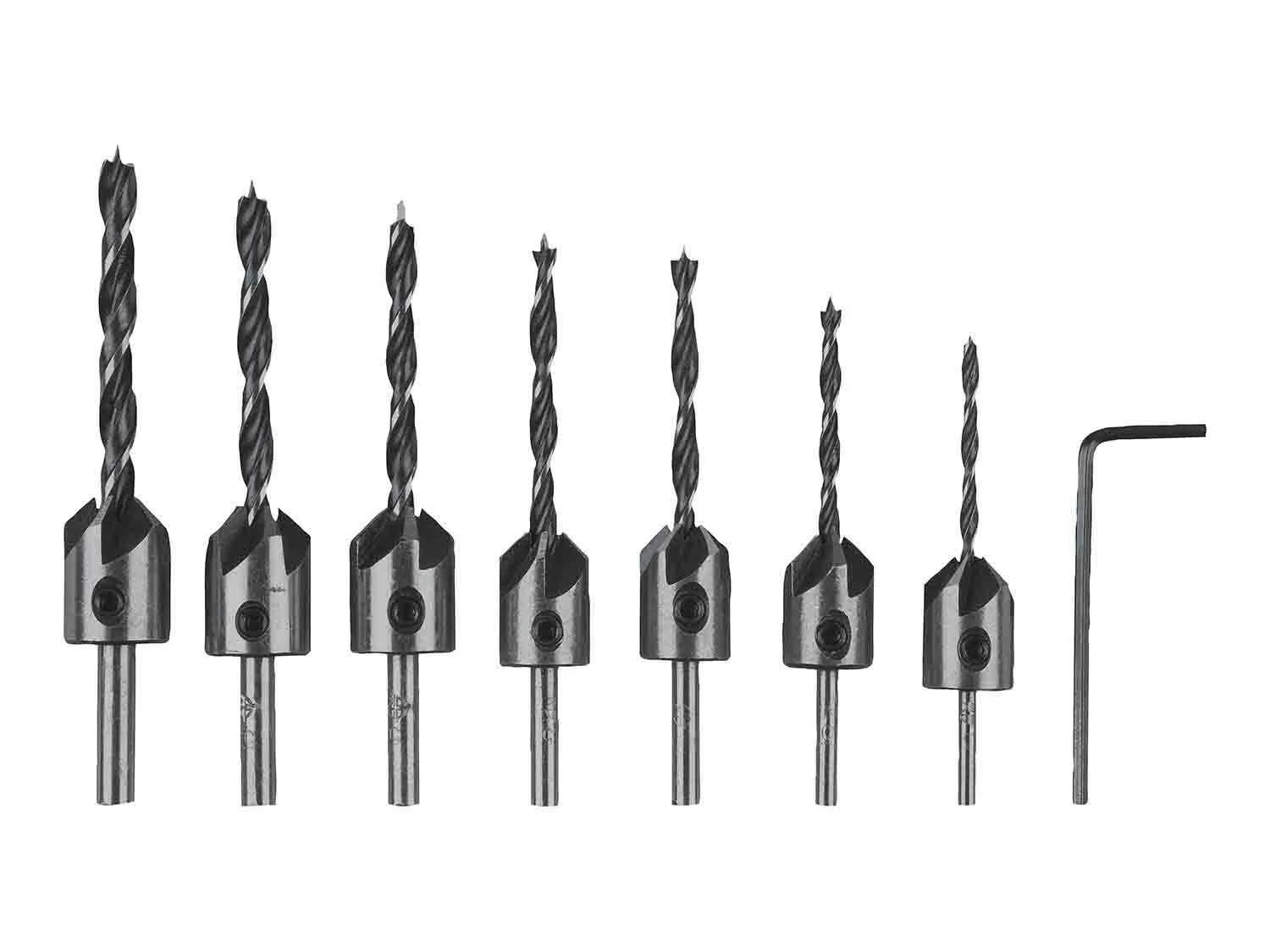 Juego de brocas con avellanador