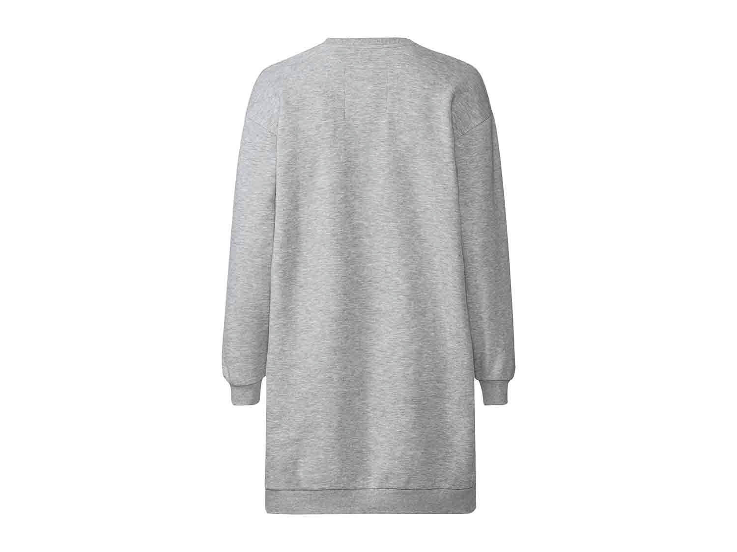 Vestido tipo sudadera gris para mujer